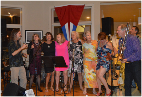 BCYC 2015 Annual Ball. Music by Michael Lange, and Tiki and the Barbarians. Chorus line of Gail Higginbotham, Jamie Ritter, Karen Kranzer, Candy Wilson, Michelle Sanger,and Madi Yates.