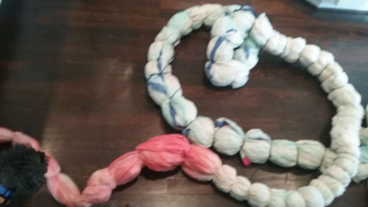 Zip tied before tie dye.