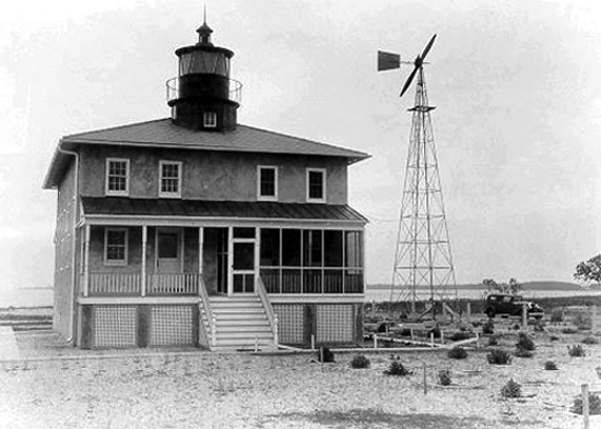 Point Lookout with the windmill in 1930. Photo courtesy USCG
