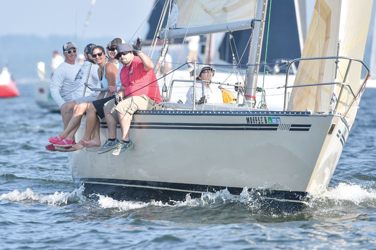 Happy crew at the start of the NASS Race to Oxford 2016. This year's race takes place September 9. Photo by Dan Phelps