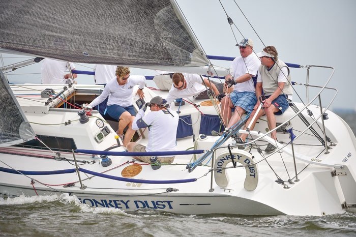 Craig and Dotty Saunders, owners of Monkey Dust, have been on the SpinSheet Racing Team two years in a row. Photo by Dan Phelps