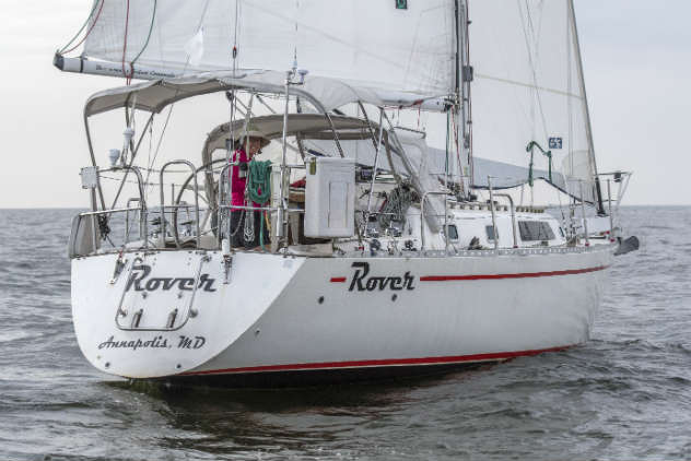 Lauren Anthone on Rover was the only solo sailor in the race.