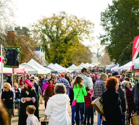 Christmas Market in Yorktown, VA. Photo courtesy of Yorktown Tourism and Development