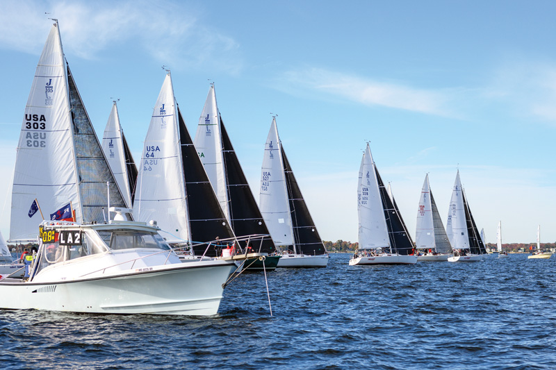 J/105 2025 Annapolis Invitational Regatta. Photo by Ted Morgan J/105 sailboats racing