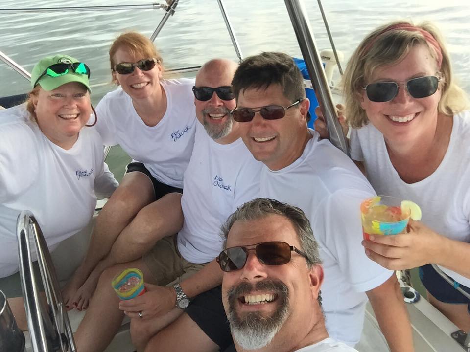 Michael Jewell (dark hair, no beard) and crew: Julianne, Liz, John, Dave (beard), and Carrie.