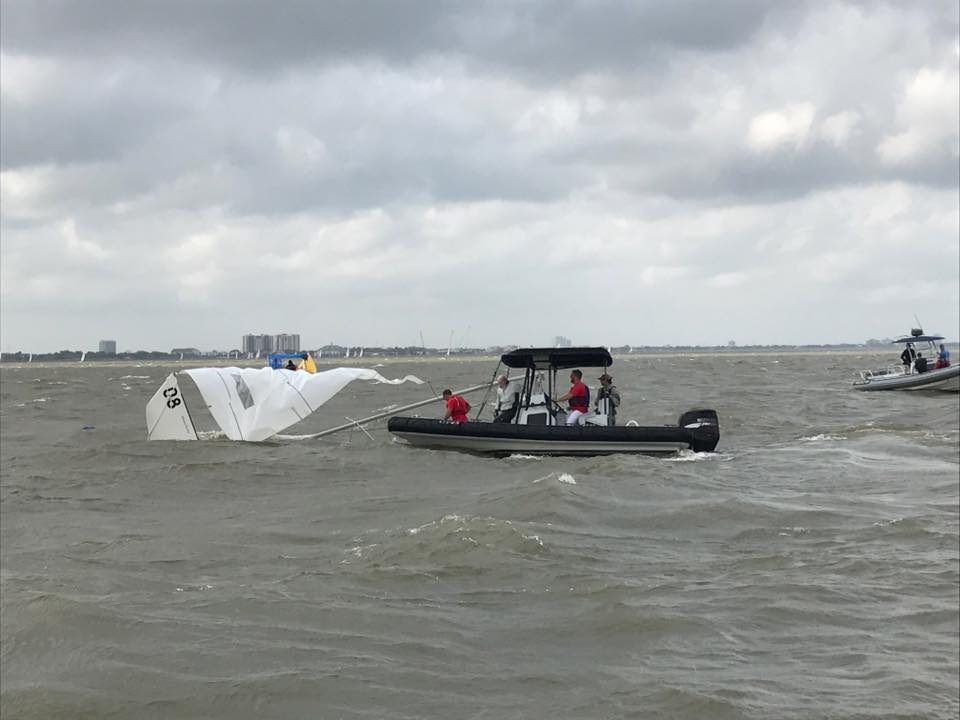 Photo by George Hero, onboard the SYC Race Committee boat