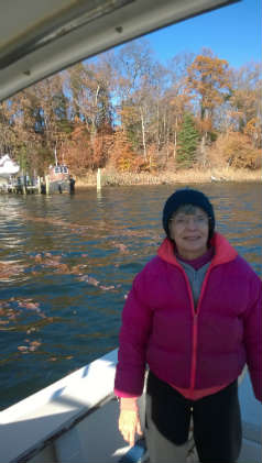 Lucy leaves the dock on Chase Creek Blue Friday 2017