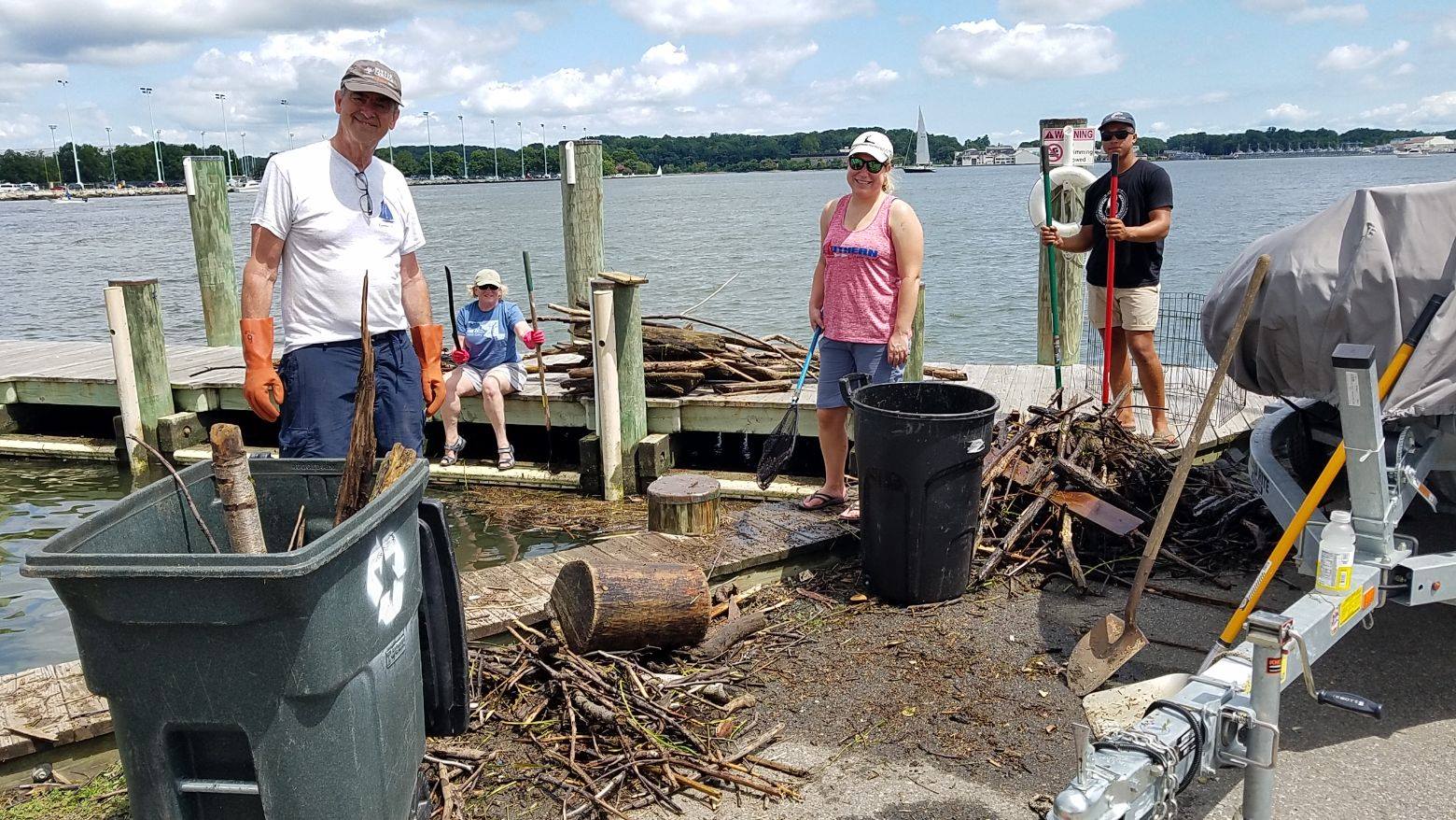 SSA debris cleanup volunteers. Photo courtesy of SSA Facebook page