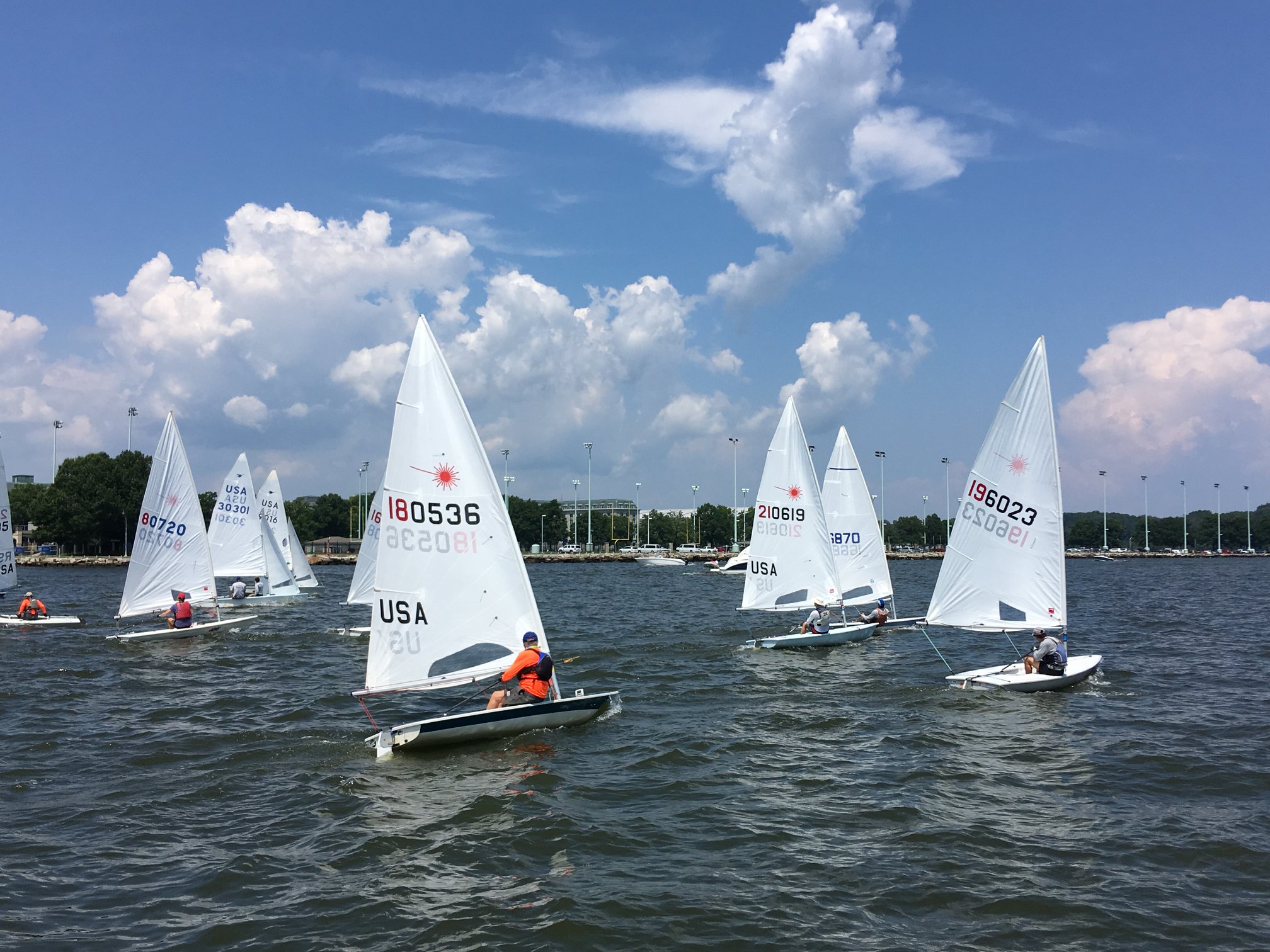 SSA racers start the summer distance race up the Severn. Photo courtesy of SSA Facebook page