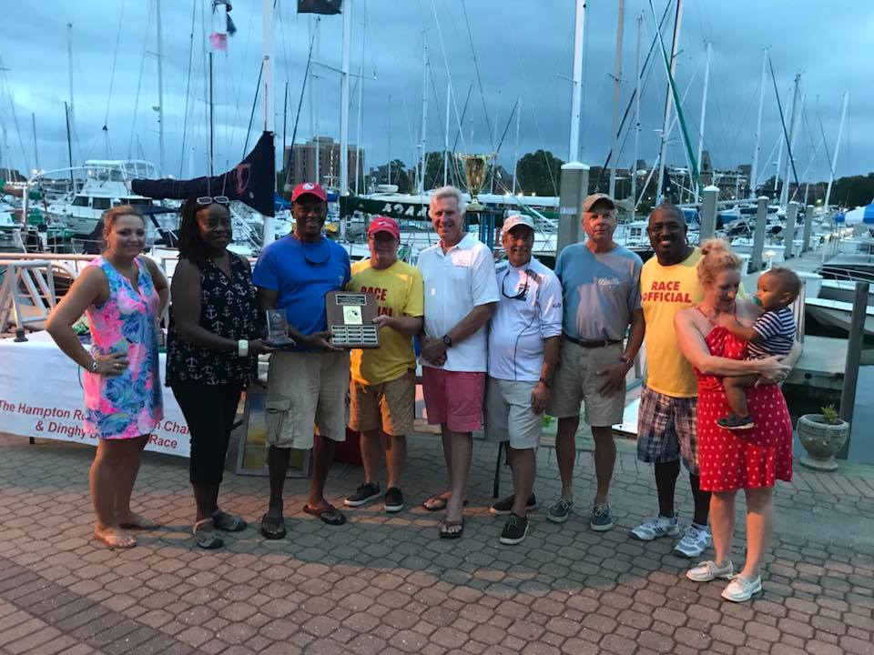 2018 Tyler Patnaude Memorial Award Winner, Mike Barclift. Photo Hampton Roads Sunfish Challenge Facebook