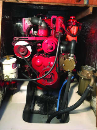 Know your boat and the potential trouble spots, such as for this engine: water filter, water pump, and/or fuel filter.