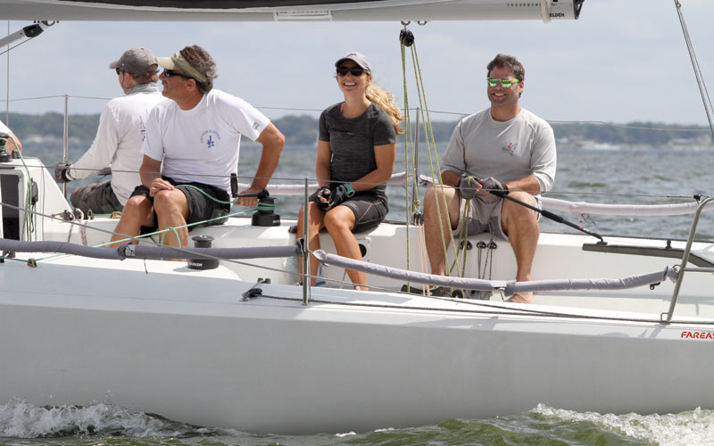 Happy crew sailing the time away. Photo by Will Keyworth.