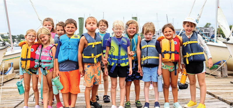 kids at sailing camp