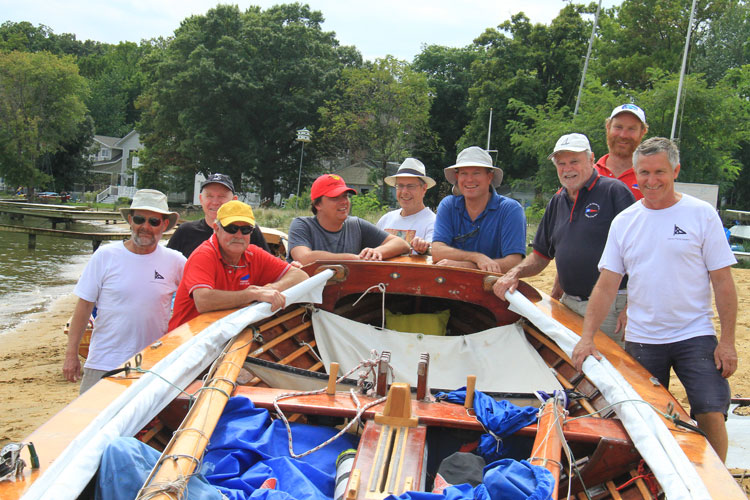 Local sailors welcomed the Aussie 18s and crew to Annapolis and helped with their launch. Photo by Craig Ligibel