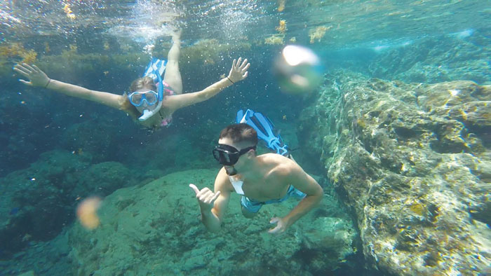 Snorkeling is a favorite activity for sailors in the Caribbean.