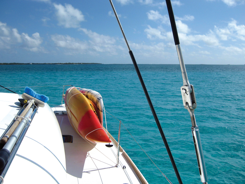 foredeck of catamaran