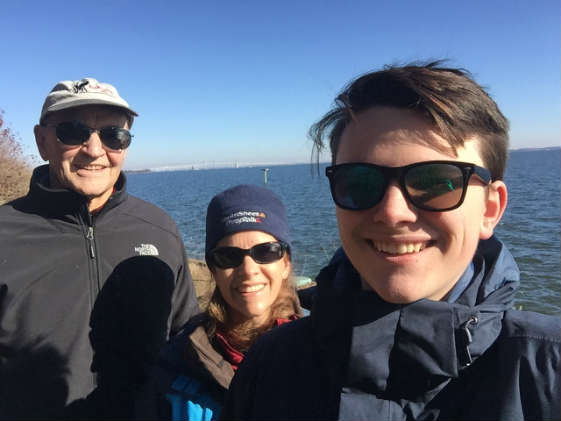 Three generations on a Blue Friday 2017 hike. Beth Crabtree at center.