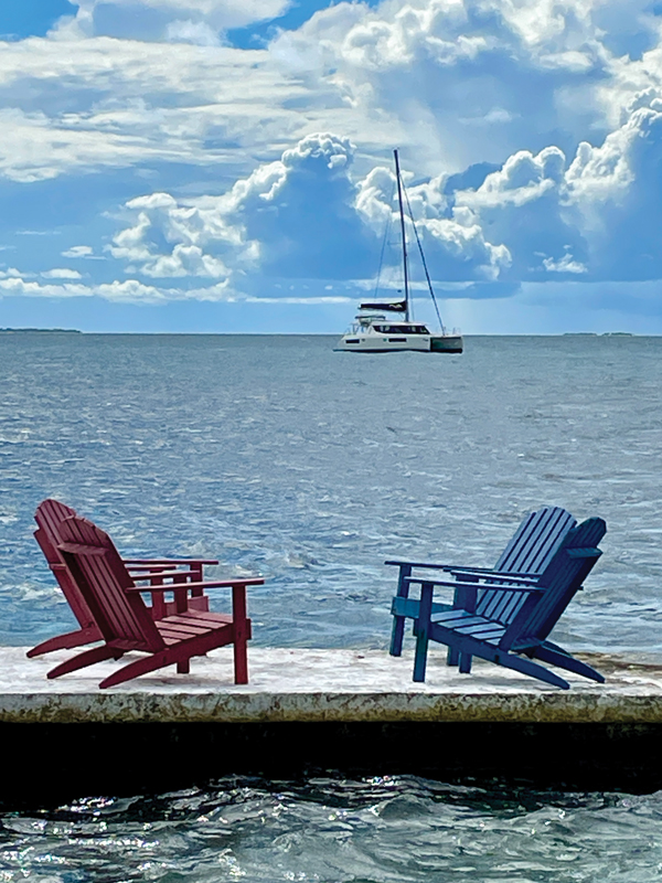 sailboat off Belize