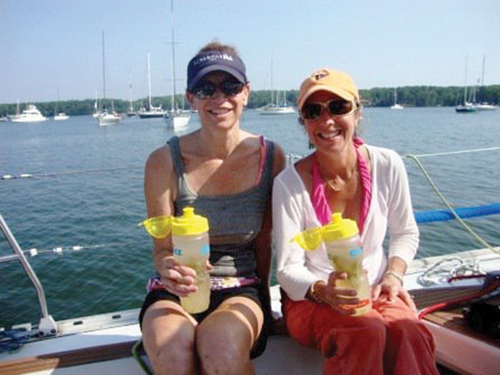 Cynthia Houston (left) enjoys a Mojito post Governor's Cup.