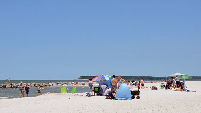 Cape Charles has a great beach with fine, white sand. Photo courtesy of the Eastern Shore Tourism Commission