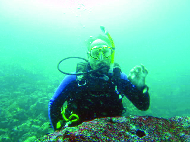 Going for a dive in the Galapagos Islands