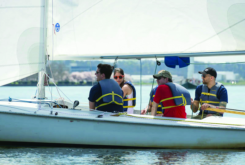 sailors racing in the Cherry Blossom Regatta