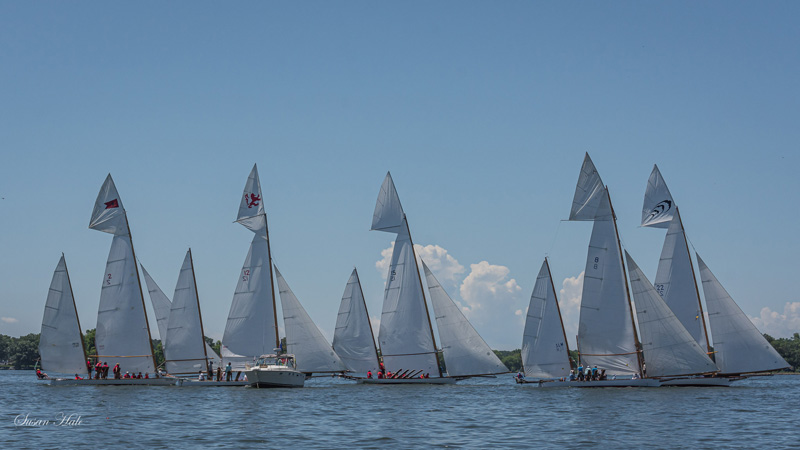 log canoe sailing by Susan Hale