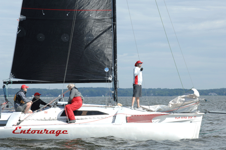 Entourage before the start of the 2017 Down The Bay Race