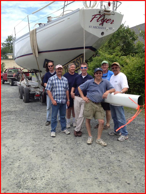 Doug Abbott and some of his Flyer refurbish team