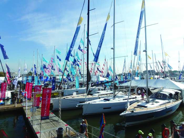 US Sailboat Show flags