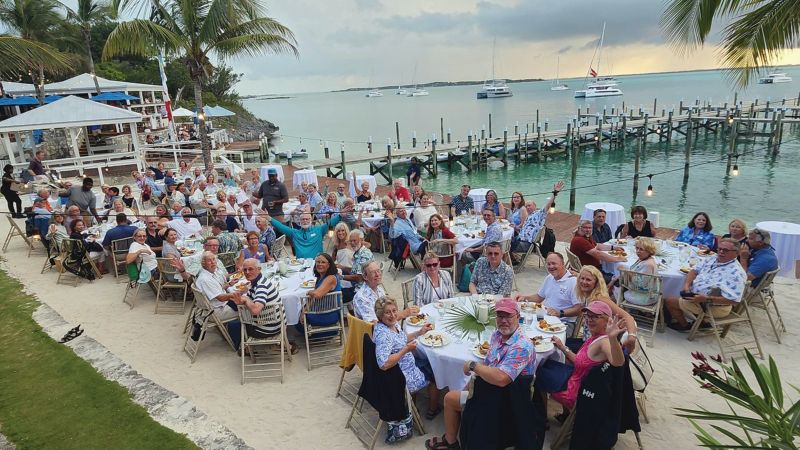 Diners at Firefly Resort on Elbow Cay in the Abacos