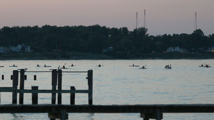 Lorie's favorite outing was a full moon paddle.