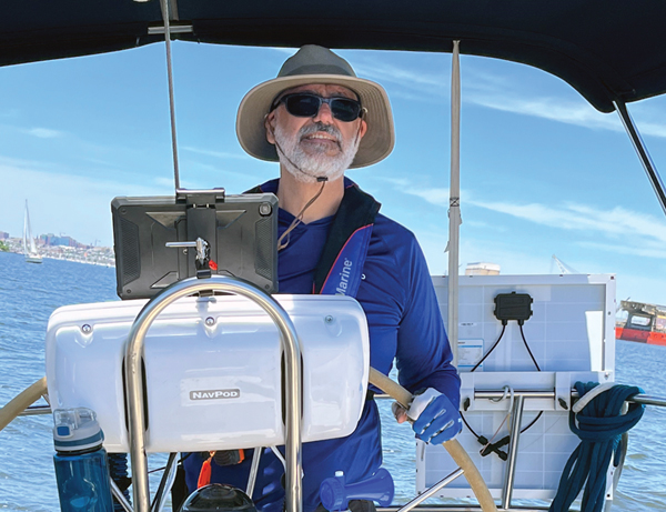 man sailing a boat