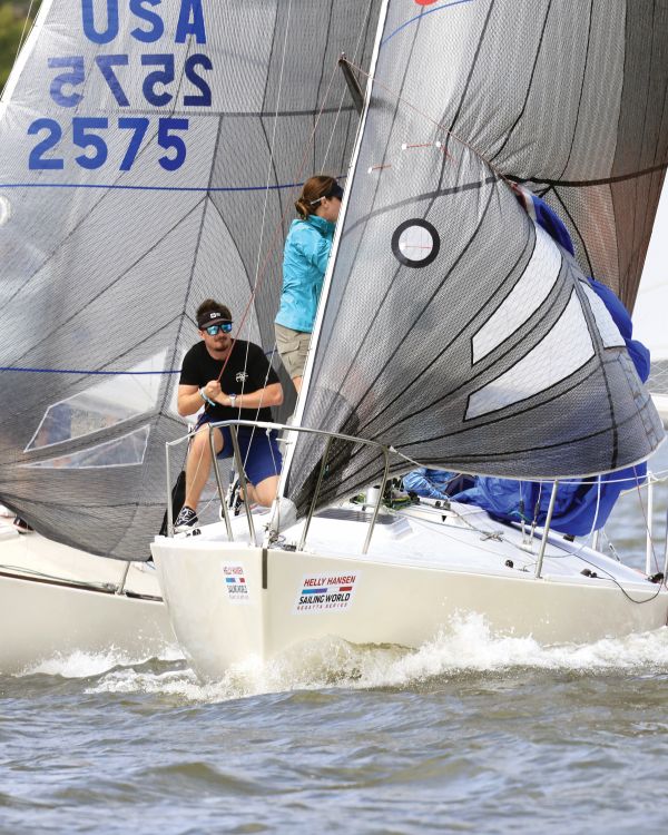 Sailboats competing in the Helly Hansen Sailing World Regatta, Annapolis, Maryland 2025