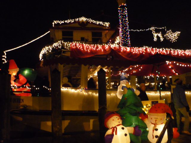 The Harbor Queen dressed up for the holidays. Photo courtesy of Watermark