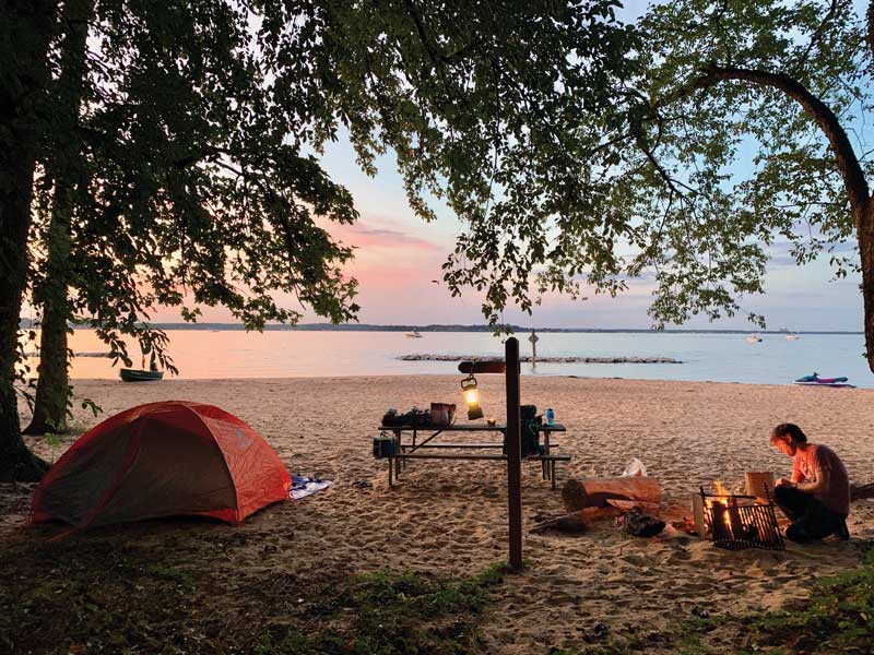 Campsite at Hart Miller Island Campsite at Hart Miller Island