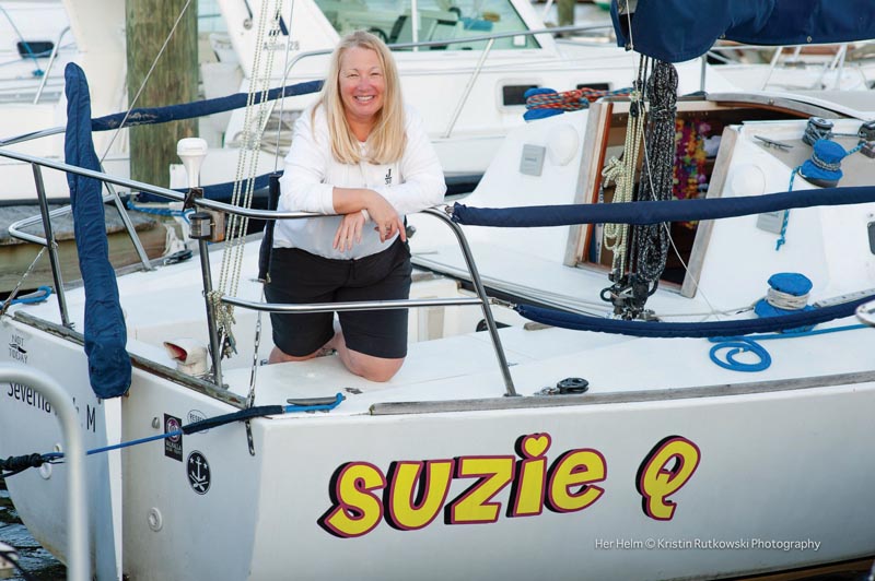 Heidi and her sailing vessel Suzi Q