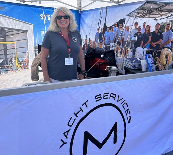 M Yacht Services booth Annapolis Sailboat Show 2022