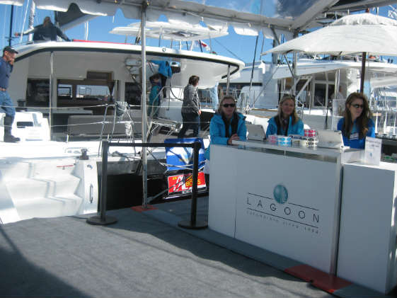 Lagoon multihulls at the U.S. Sailboat Show.