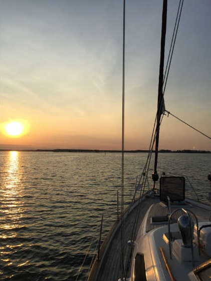 Sunsets at anchor are a cherished sight for cruising sailors