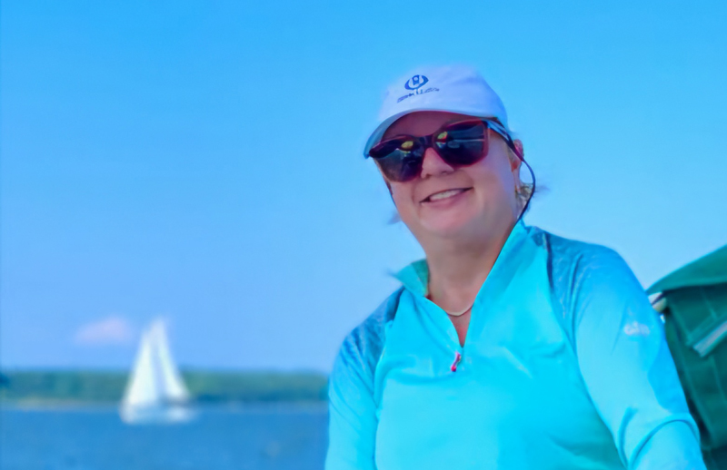 woman sailing on a boat