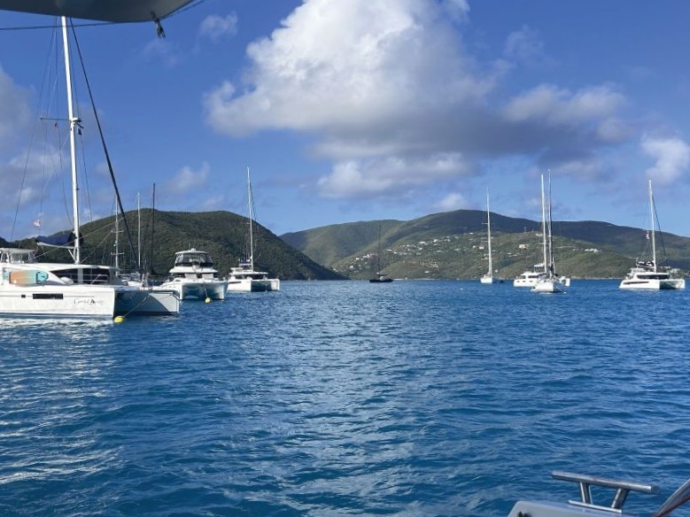 sailboats in the British Virgin Islands