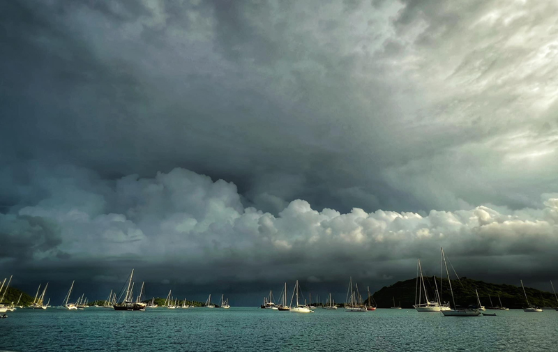 storm clouds in Grenada