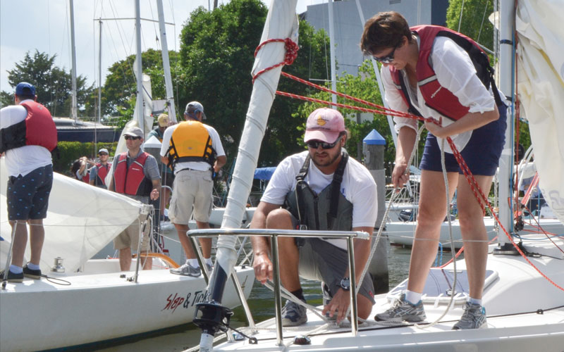Hands-on instruction is an important attribute of any good sailing school.