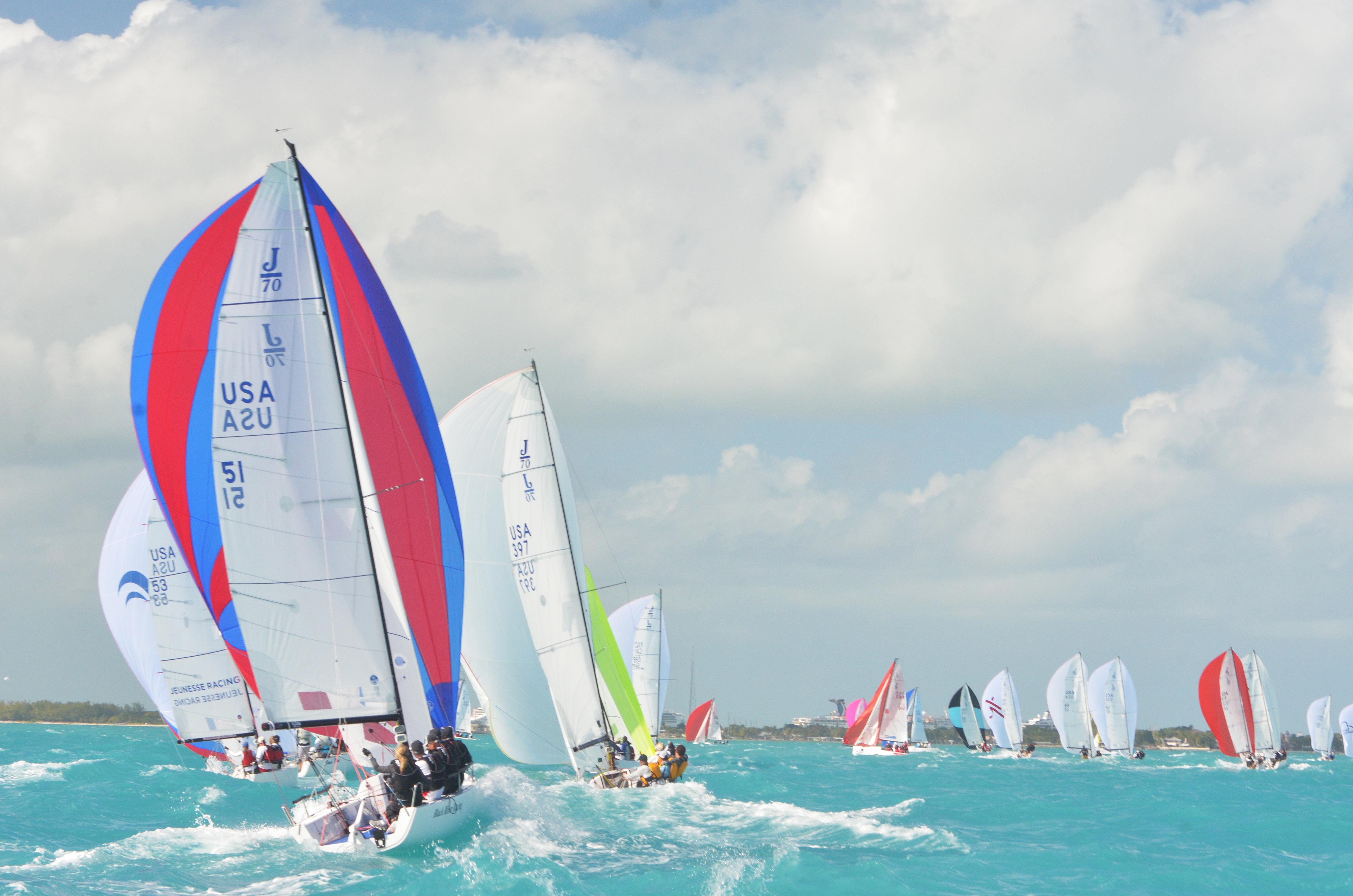 J/70s at Quantum Key West Race Week. Photo by Shannon Hibberd