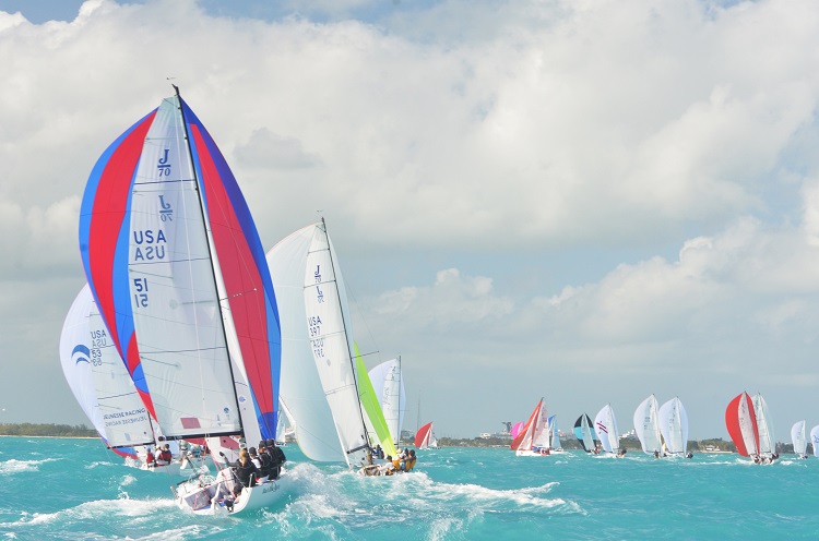 J/70's would normally be blasting downwind in Key West in January -- by Shannon Hibberd