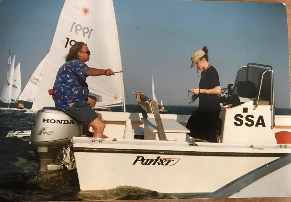 John Potter and daughter, Kate, running an Annapolis TESOD race circa 1997. 