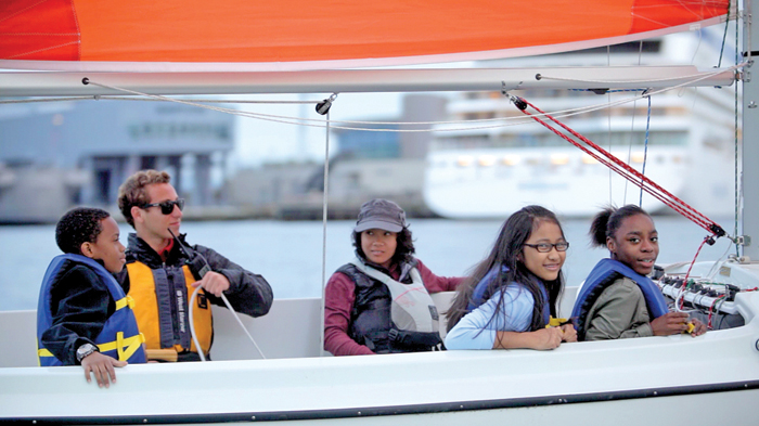 Community sailing programs are one option for getting kids into sailing. Photo by Sail Nauticus.