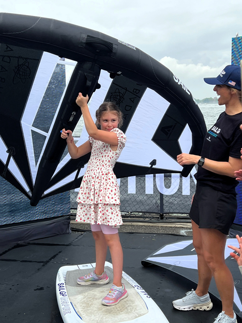 SailGP race village offered fans a wing foil booth SailGP race village offered fans a wing foil booth