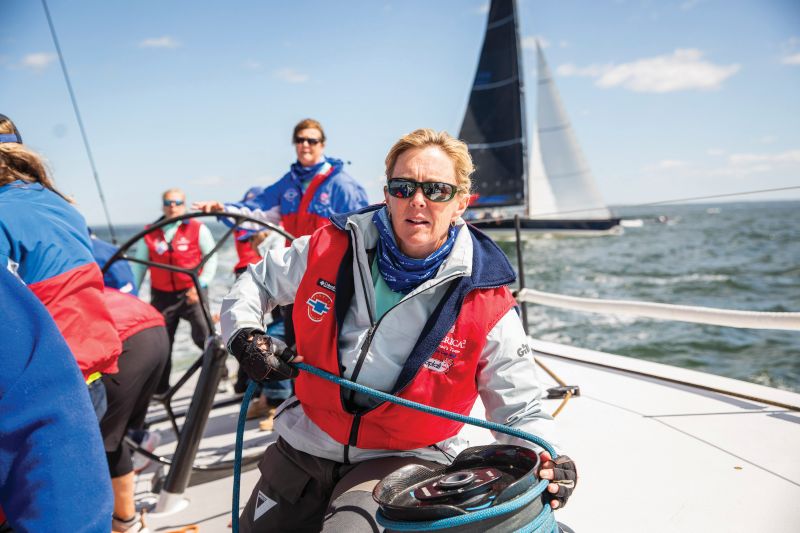 Mighty Mary sailor Meritt Palm Keffer sailing in Oyster Bay 2025
